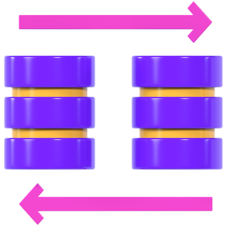 Data Migration  3D Illustration