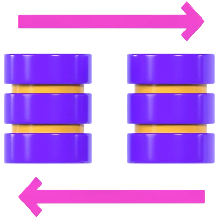 Data Migration  3D Illustration