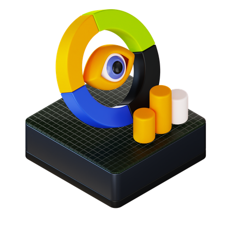 Data Monitoring  3D Icon