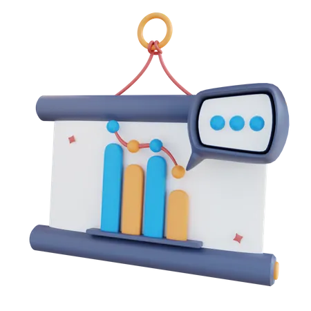 Data Presentation 3D Icon