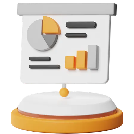 Data Presentation  3D Icon