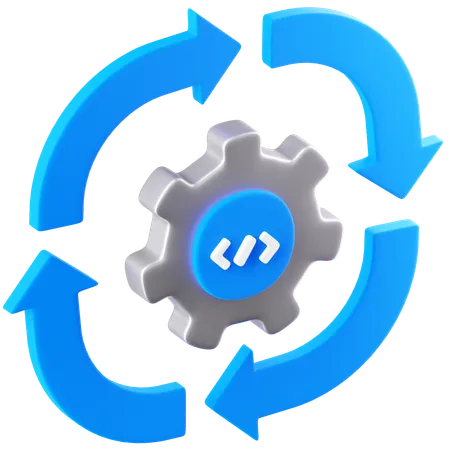 Data Processing  3D Icon