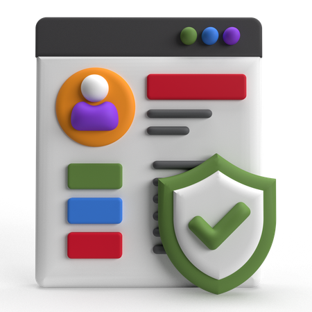 Data Protection  3D Icon