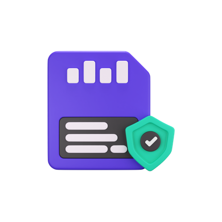 Data Protection  3D Icon