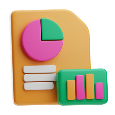 Data Report  3D Icon