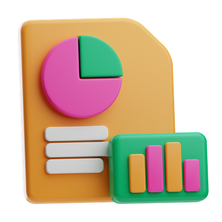 Data Report  3D Icon