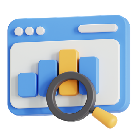Data research  3D Icon