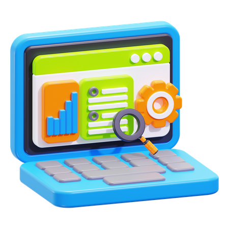Data research  3D Icon