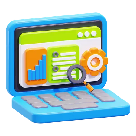 Data research  3D Icon