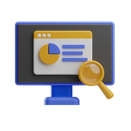 Data research  3D Icon