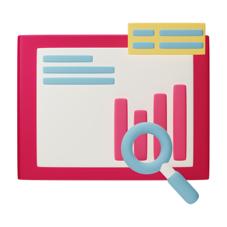 Data Research  3D Icon