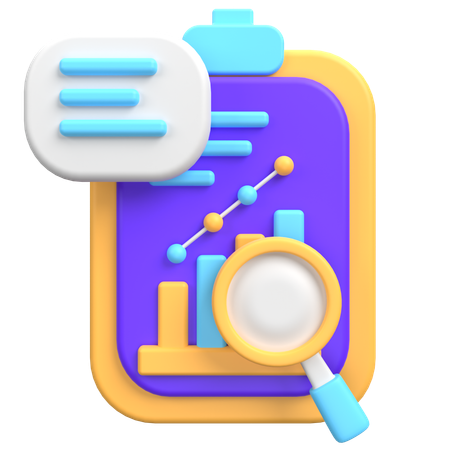 Data Research  3D Icon