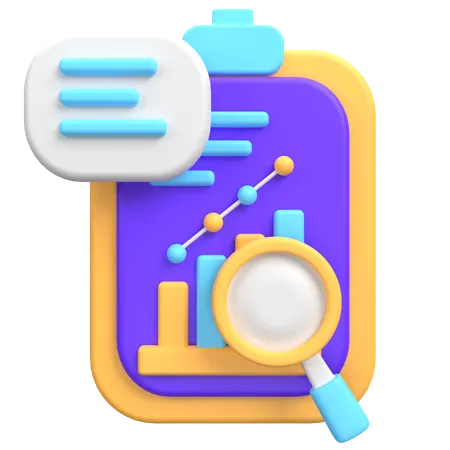 Data Research  3D Icon