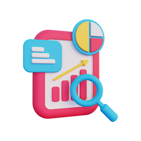 Data Research  3D Icon