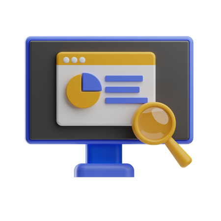 Data research  3D Icon