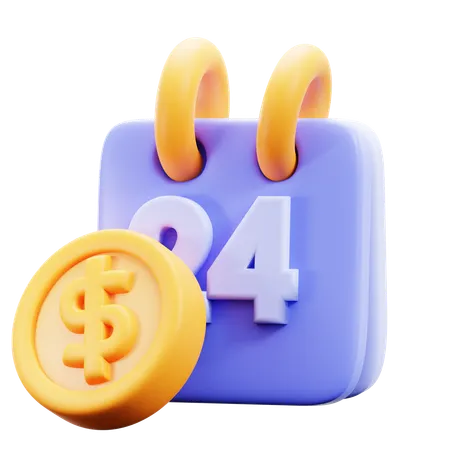 Data do salário  3D Icon