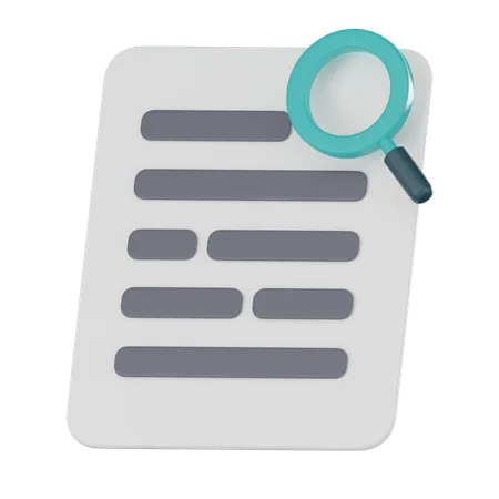 Search File Document Icon Perfect For Conveying The Essence Of Data Management Information Retrieval And Technological Exploration 3 D Render Illustration 3D Icon