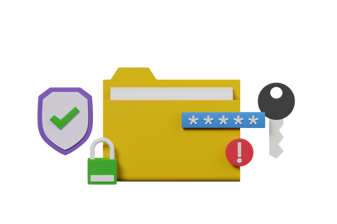 Data Security  3D Icon