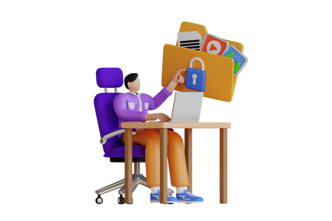 Data Security  3D Icon