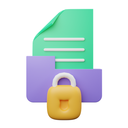 Data Security  3D Illustration