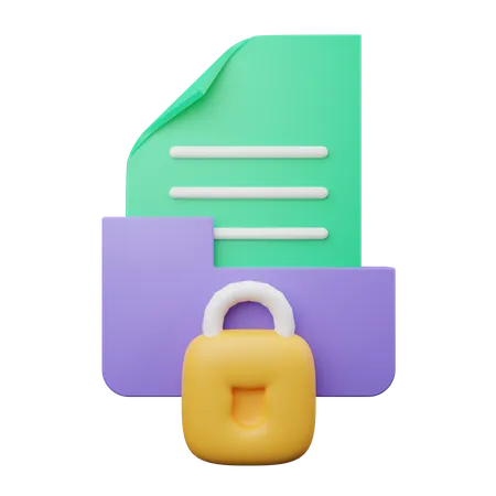 Data Security  3D Illustration