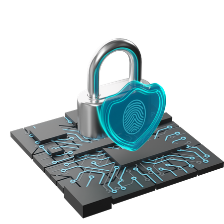 Data Security And Personal Encryption  3D Icon
