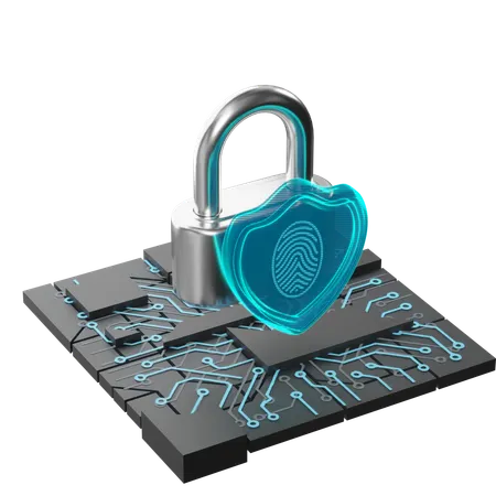 Data Security And Personal Encryption  3D Icon