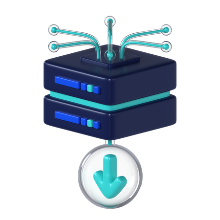 Data Server Download  3D Icon