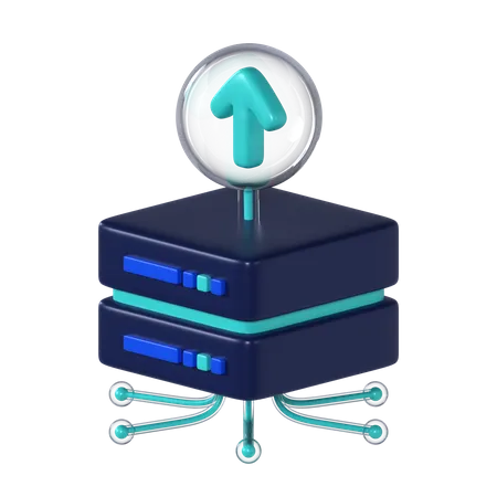 Data Server Upload  3D Icon