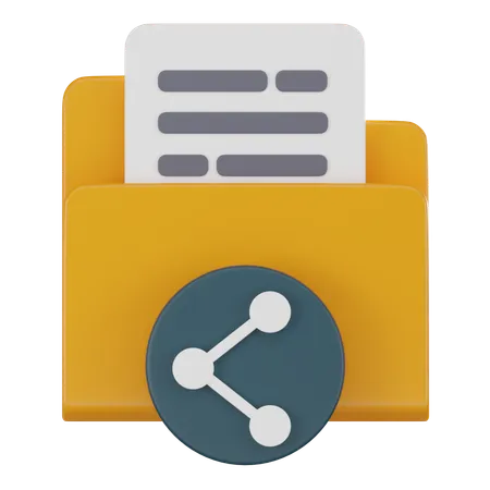 Folder Icons Documents And Seamless Sharing Ideal For Data Management And Online Connectivity 3 D Render Illustration 3D Icon