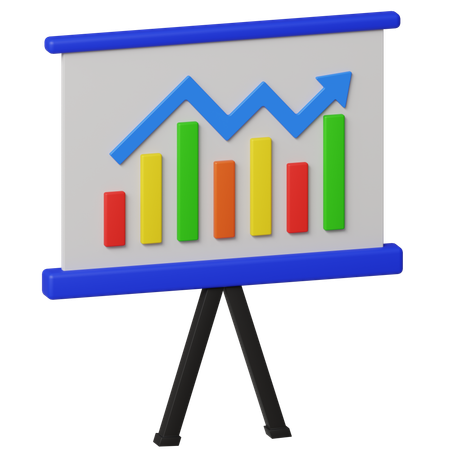 Data Statistic Presentation  3D Icon