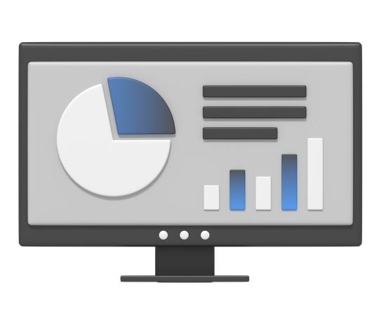 Data statistics dashboard  3D Icon