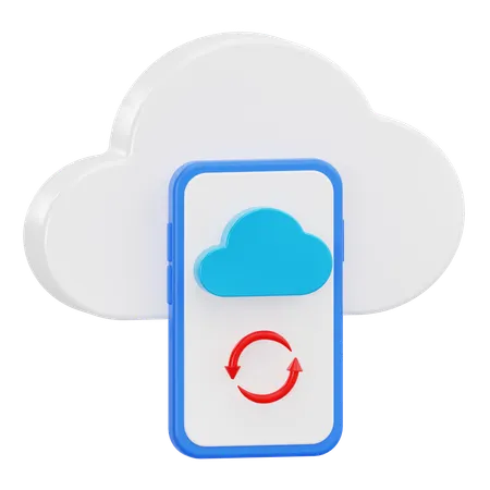 データ同期  3D Icon