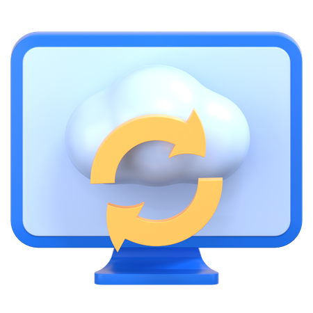 Data synchronization  3D Icon