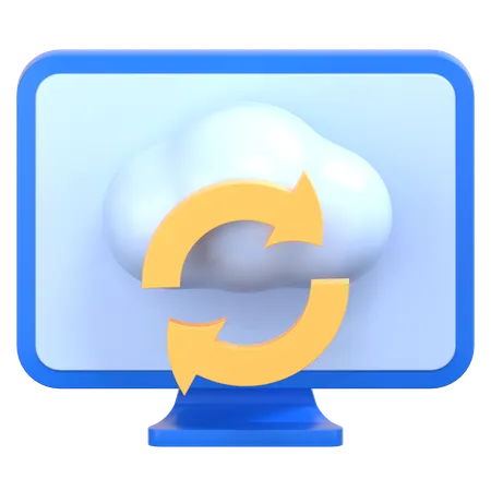 Data synchronization  3D Icon