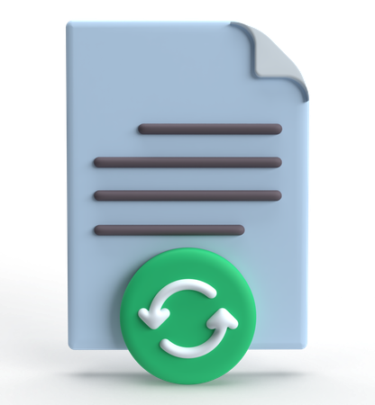 Data Synchronization  3D Icon