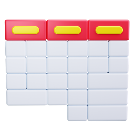 Data Table  3D Icon