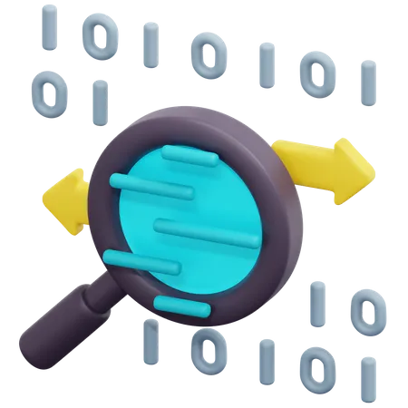 Data Traffic Research  3D Icon
