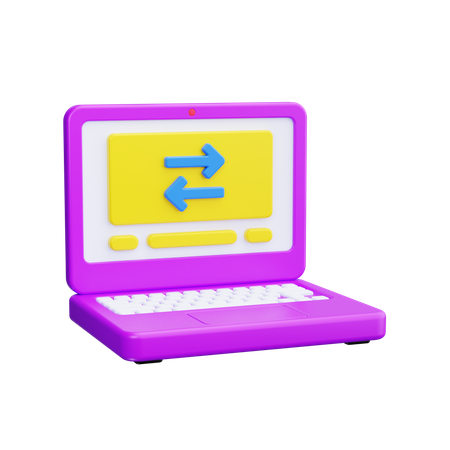 データ転送  3D Icon