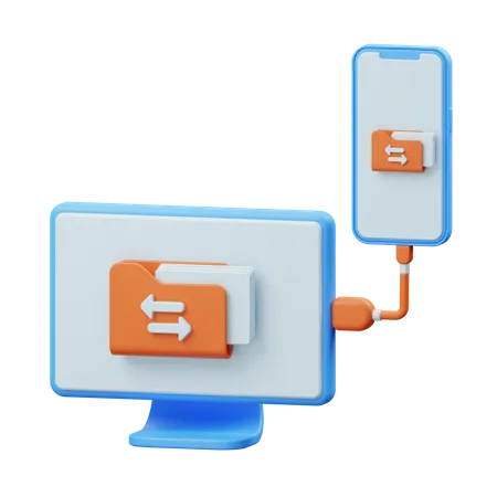 Data Transfer  3D Icon