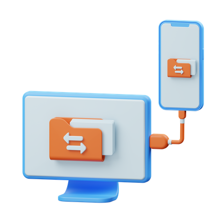 Data Transfer  3D Icon