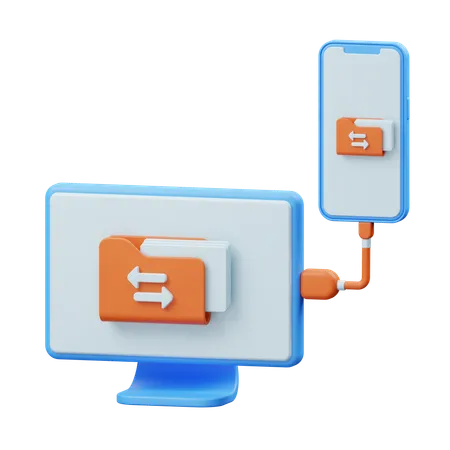 Data Transfer  3D Icon