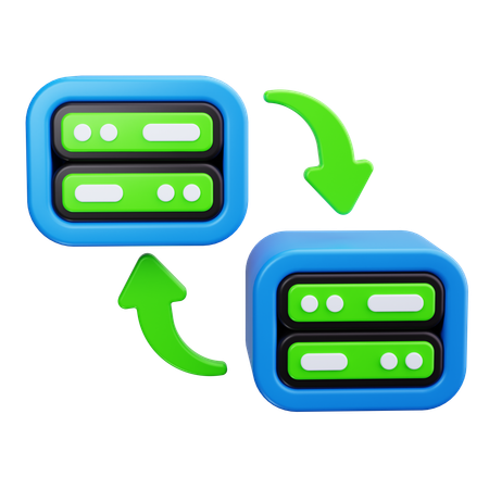 Data transfer  3D Icon