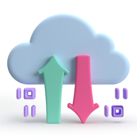 Data Transfer  3D Icon