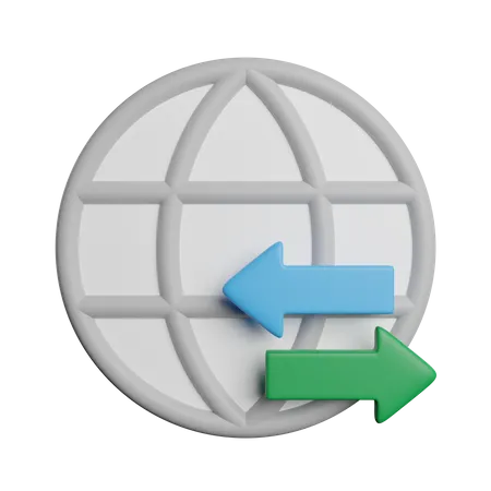 Data Transfer Network 3D Icon