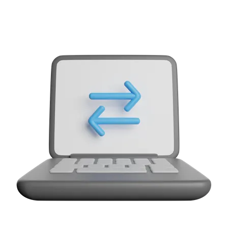 Transfer Laptop Database 3D Icon