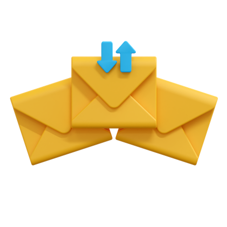 Data transfer mail message  3D Icon