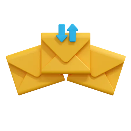 Data transfer mail message  3D Icon