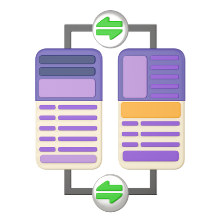 Data Transfer Page  3D Icon