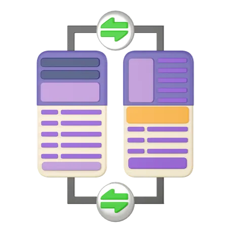 Data Transfer Page  3D Icon